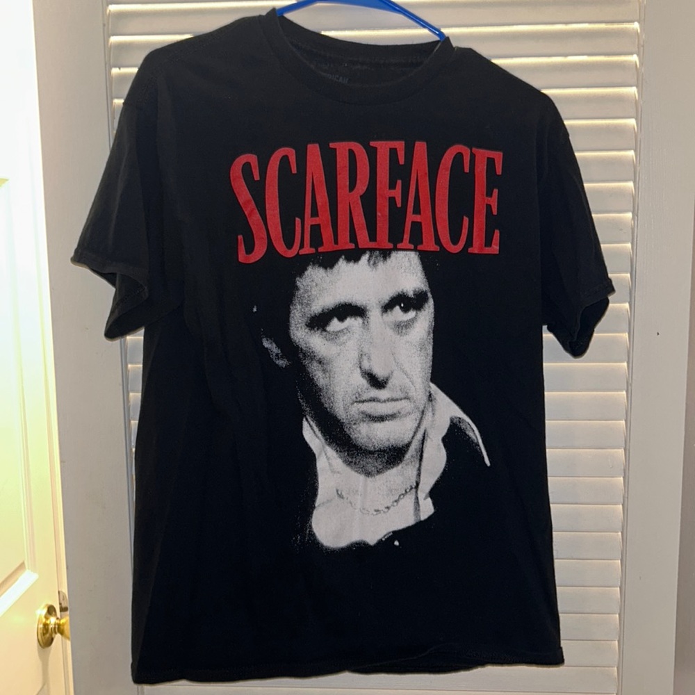 Scarface Graphic Tee T-Shirt Black M Movie Memorabilia